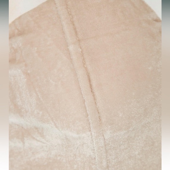 NWT Velvet nude tan bodysuit that snaps and ties up like corset in back Clothink - Picture 11 of 11